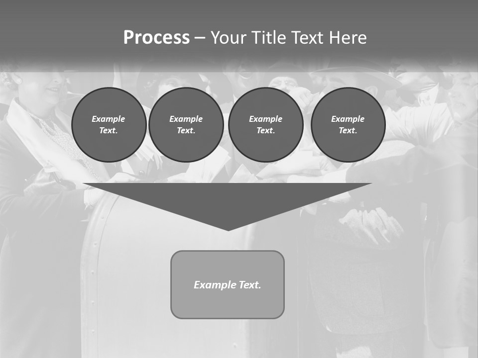 A Group Of People Standing Around A Trunk PowerPoint Template