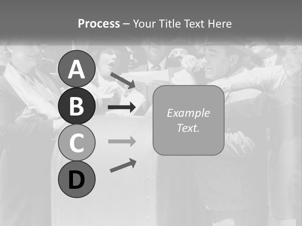 A Group Of People Standing Around A Trunk PowerPoint Template