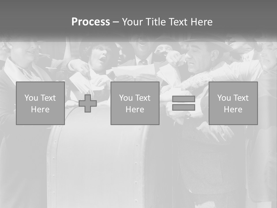 A Group Of People Standing Around A Trunk PowerPoint Template
