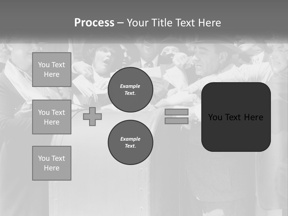 A Group Of People Standing Around A Trunk PowerPoint Template