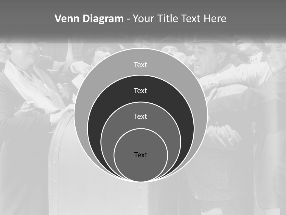 A Group Of People Standing Around A Trunk PowerPoint Template