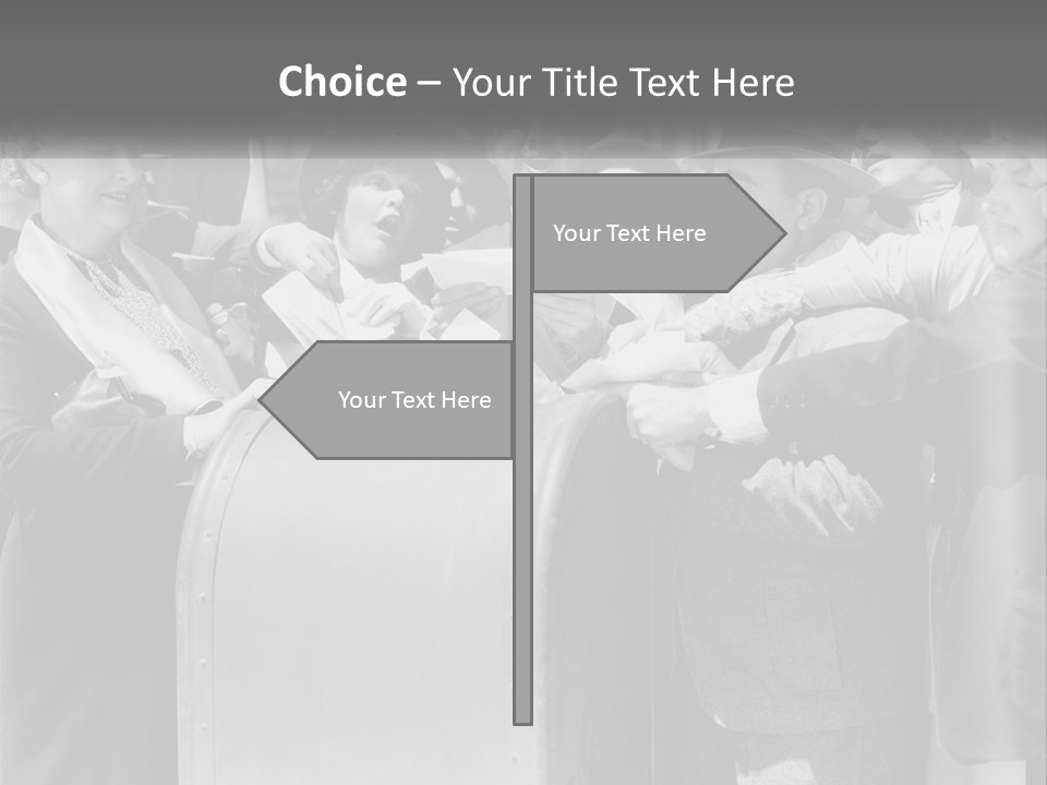 A Group Of People Standing Around A Trunk PowerPoint Template