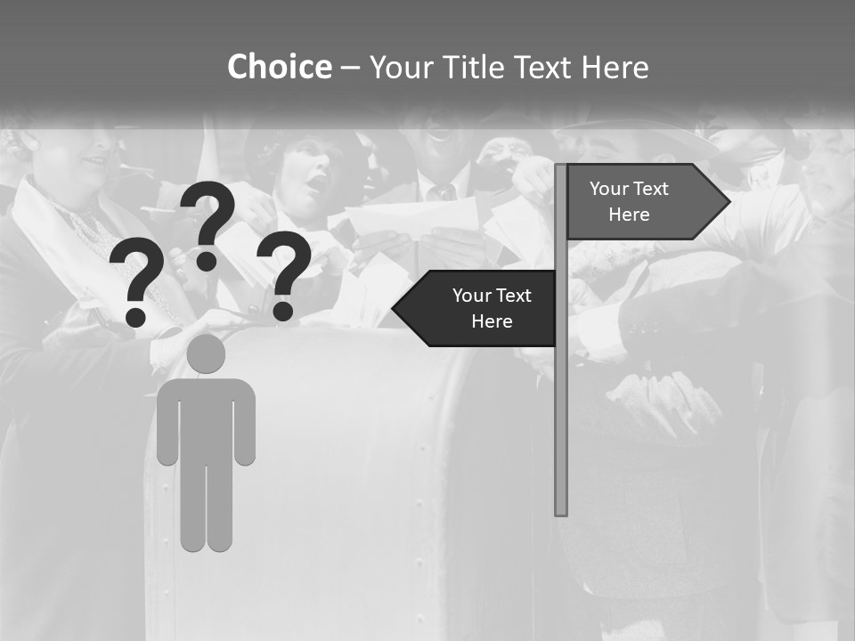 A Group Of People Standing Around A Trunk PowerPoint Template