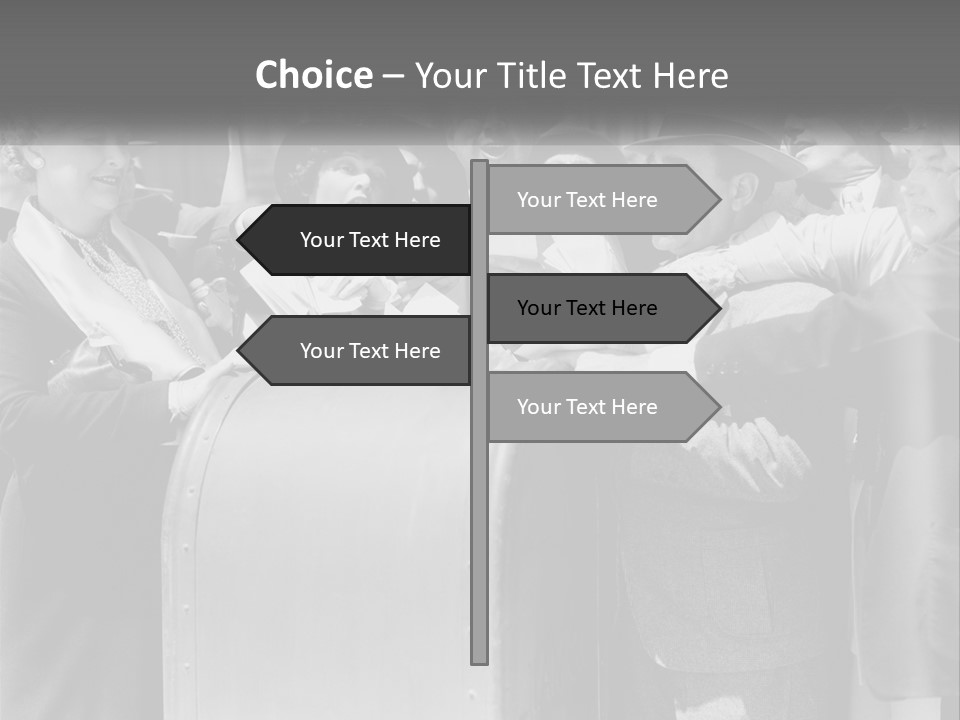 A Group Of People Standing Around A Trunk PowerPoint Template