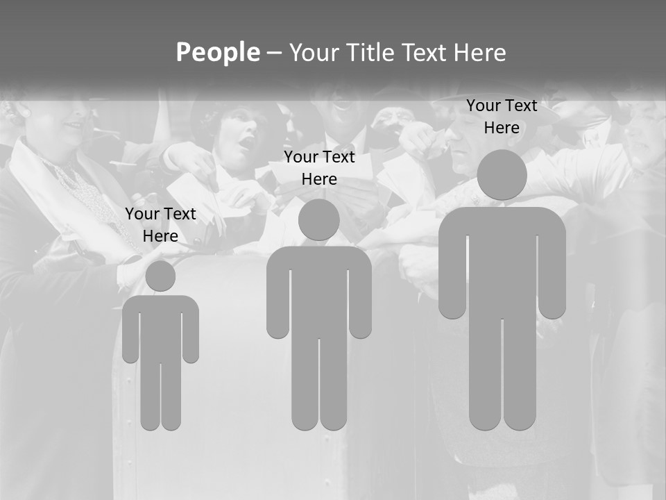 A Group Of People Standing Around A Trunk PowerPoint Template