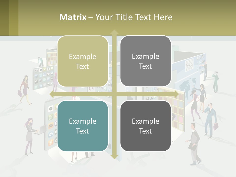 A Group Of People Standing In Front Of A Building PowerPoint Template