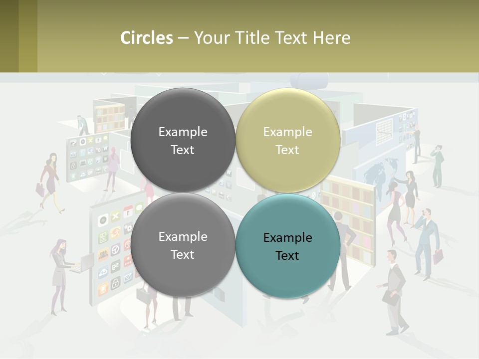 A Group Of People Standing In Front Of A Building PowerPoint Template