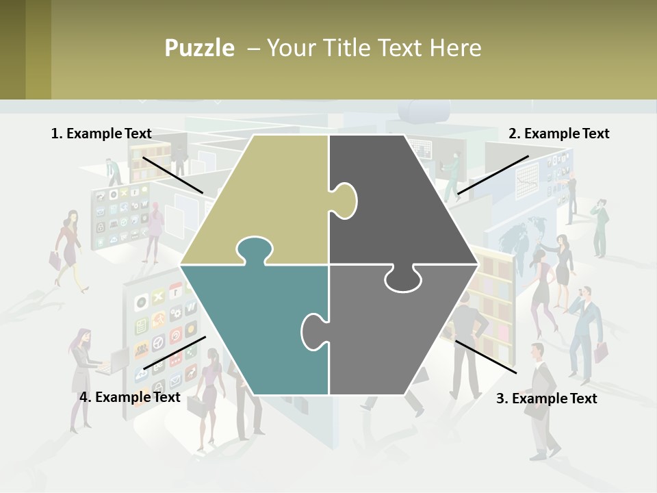 A Group Of People Standing In Front Of A Building PowerPoint Template