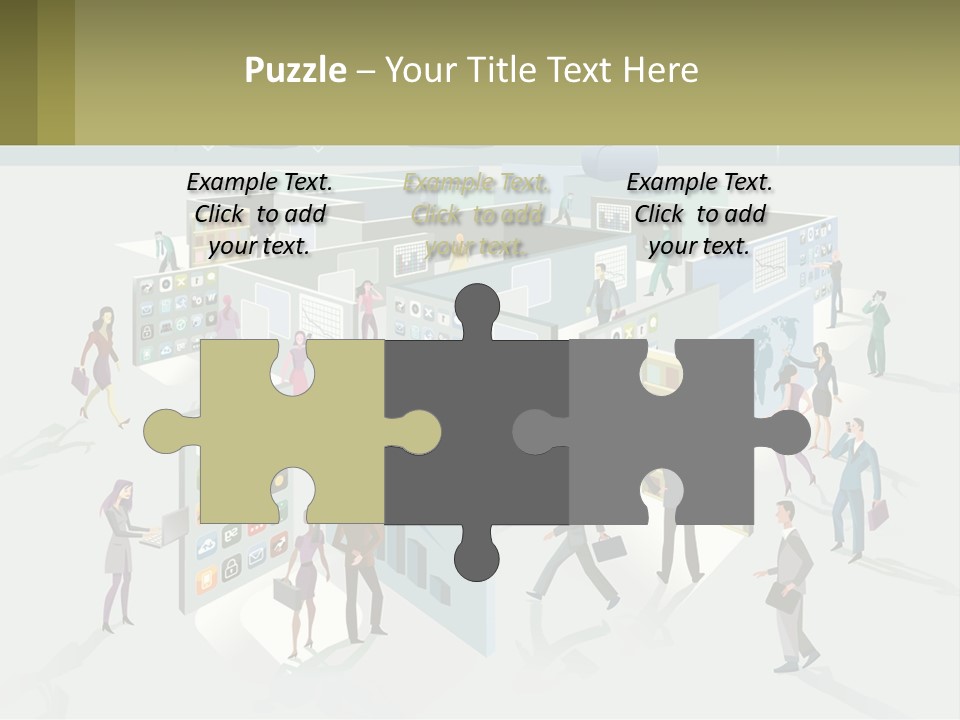 A Group Of People Standing In Front Of A Building PowerPoint Template