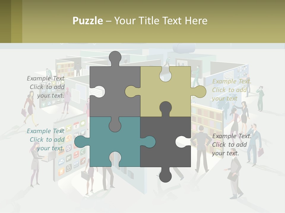 A Group Of People Standing In Front Of A Building PowerPoint Template