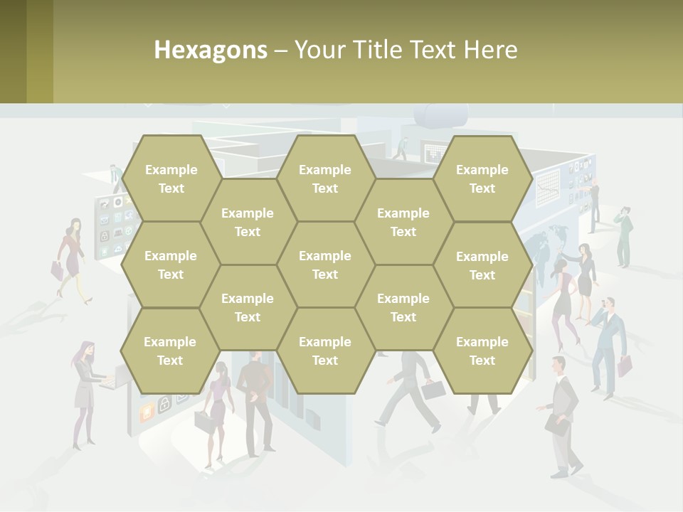 A Group Of People Standing In Front Of A Building PowerPoint Template