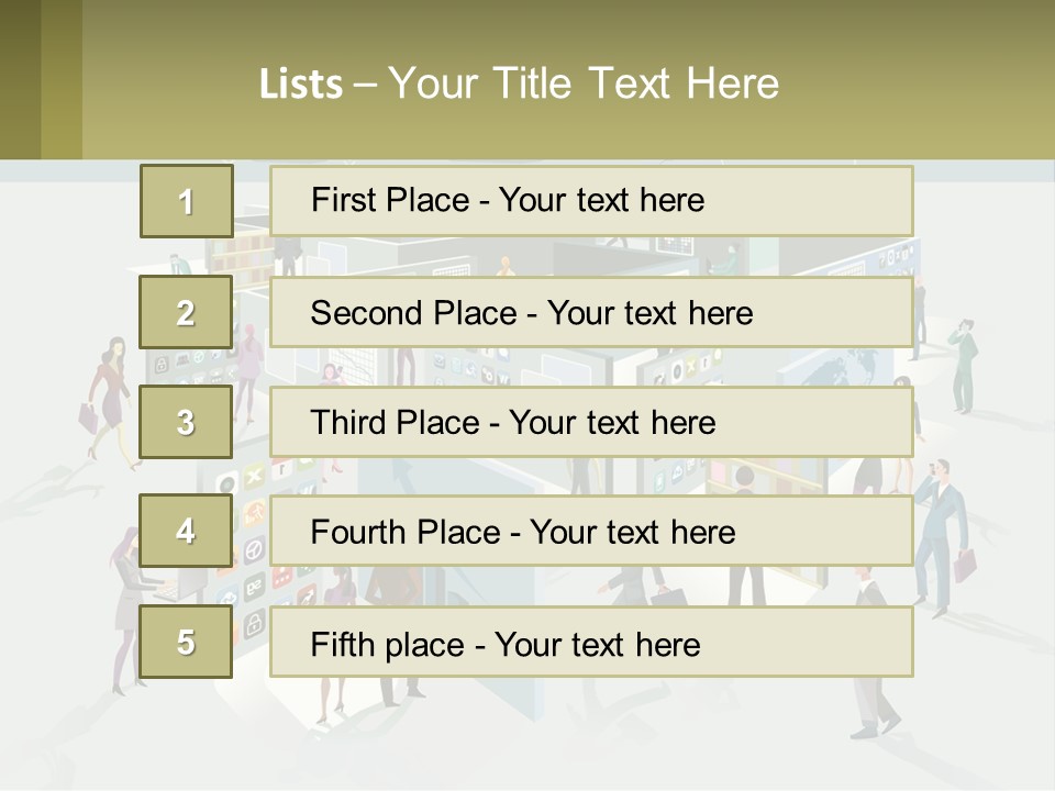 A Group Of People Standing In Front Of A Building PowerPoint Template