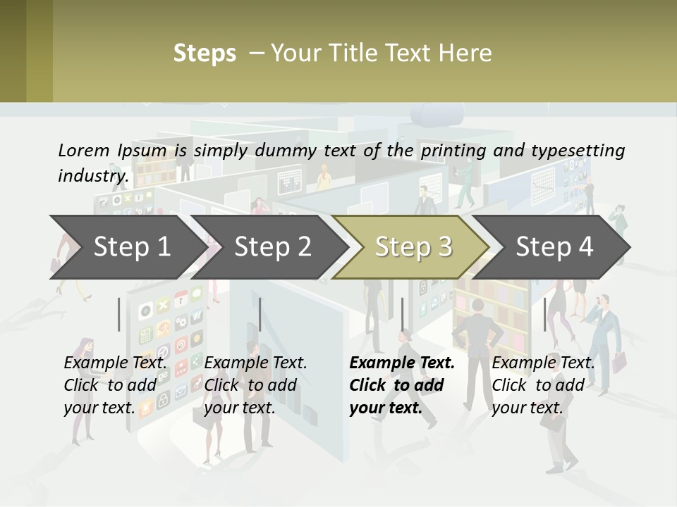 A Group Of People Standing In Front Of A Building PowerPoint Template