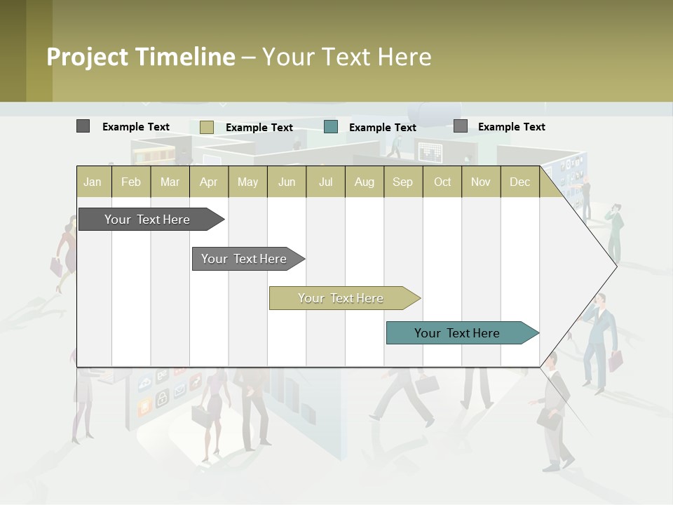 A Group Of People Standing In Front Of A Building PowerPoint Template