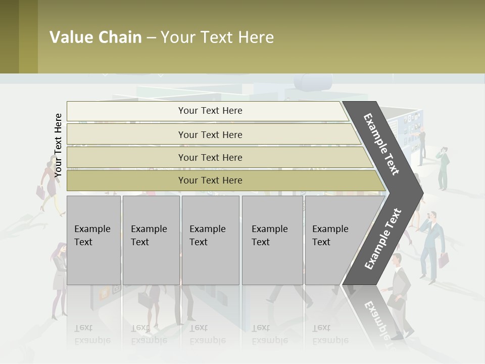A Group Of People Standing In Front Of A Building PowerPoint Template