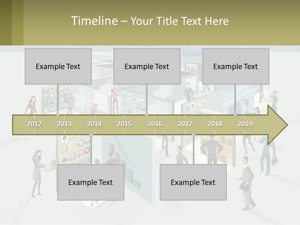 A Group Of People Standing In Front Of A Building PowerPoint Template