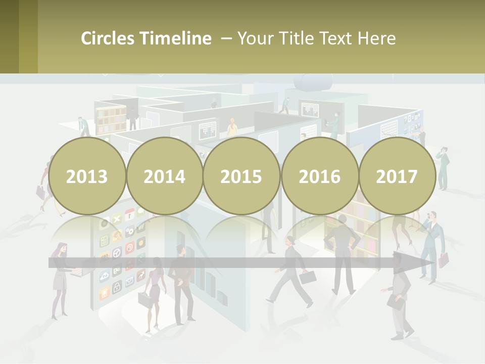 A Group Of People Standing In Front Of A Building PowerPoint Template