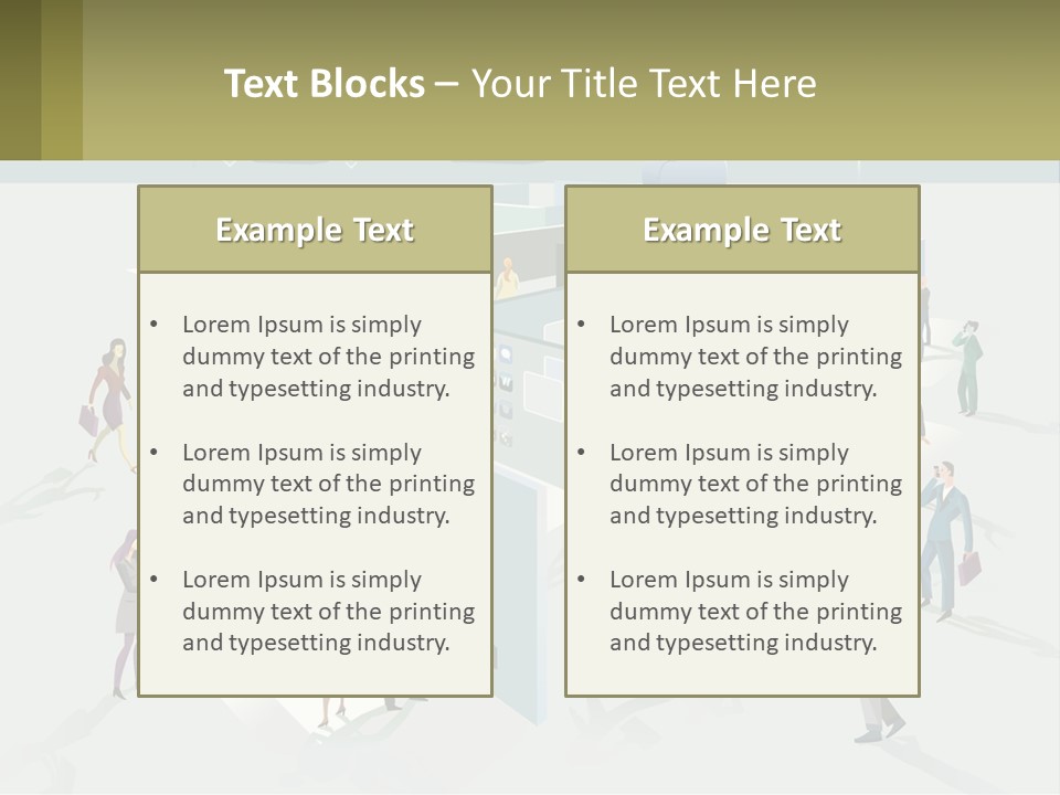 A Group Of People Standing In Front Of A Building PowerPoint Template