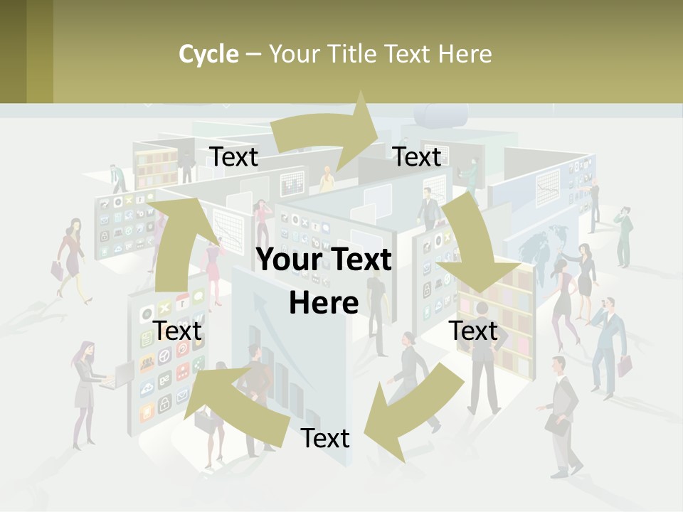 A Group Of People Standing In Front Of A Building PowerPoint Template