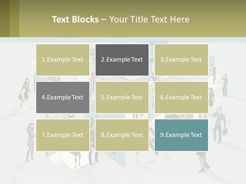 A Group Of People Standing In Front Of A Building PowerPoint Template