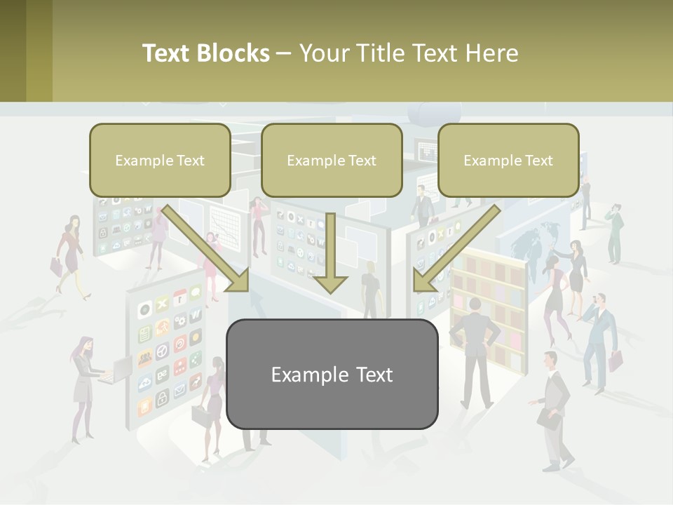 A Group Of People Standing In Front Of A Building PowerPoint Template