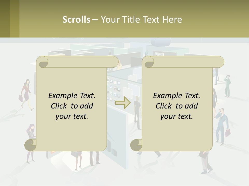A Group Of People Standing In Front Of A Building PowerPoint Template