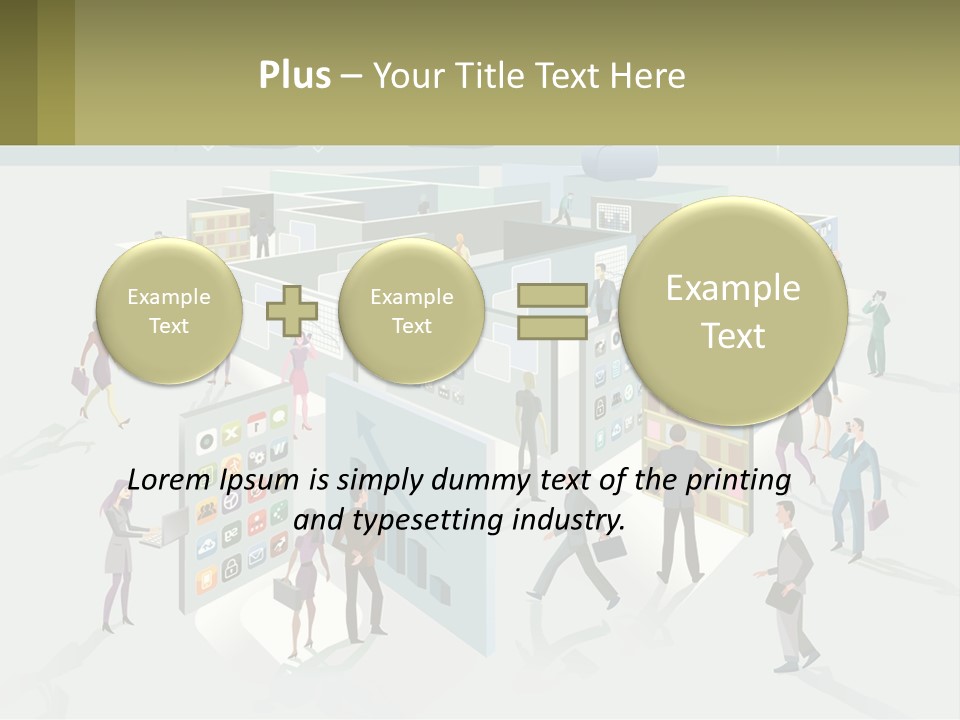 A Group Of People Standing In Front Of A Building PowerPoint Template
