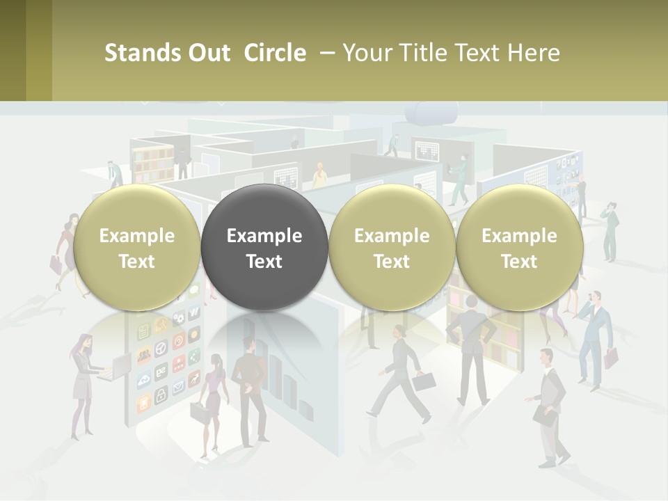 A Group Of People Standing In Front Of A Building PowerPoint Template