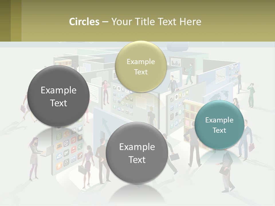 A Group Of People Standing In Front Of A Building PowerPoint Template