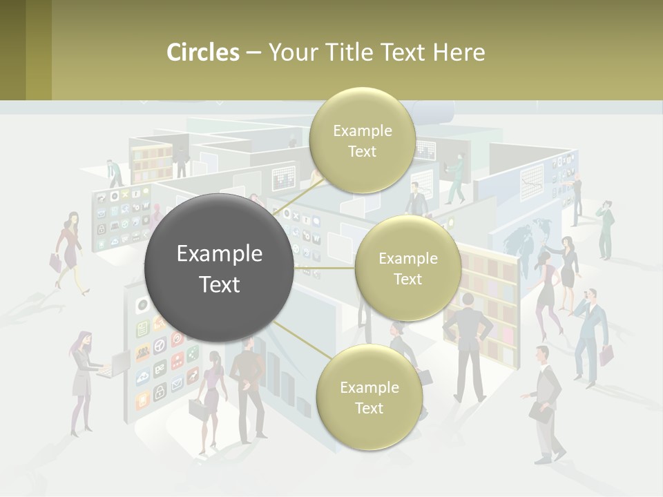 A Group Of People Standing In Front Of A Building PowerPoint Template