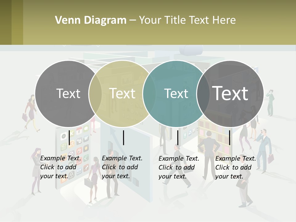 A Group Of People Standing In Front Of A Building PowerPoint Template