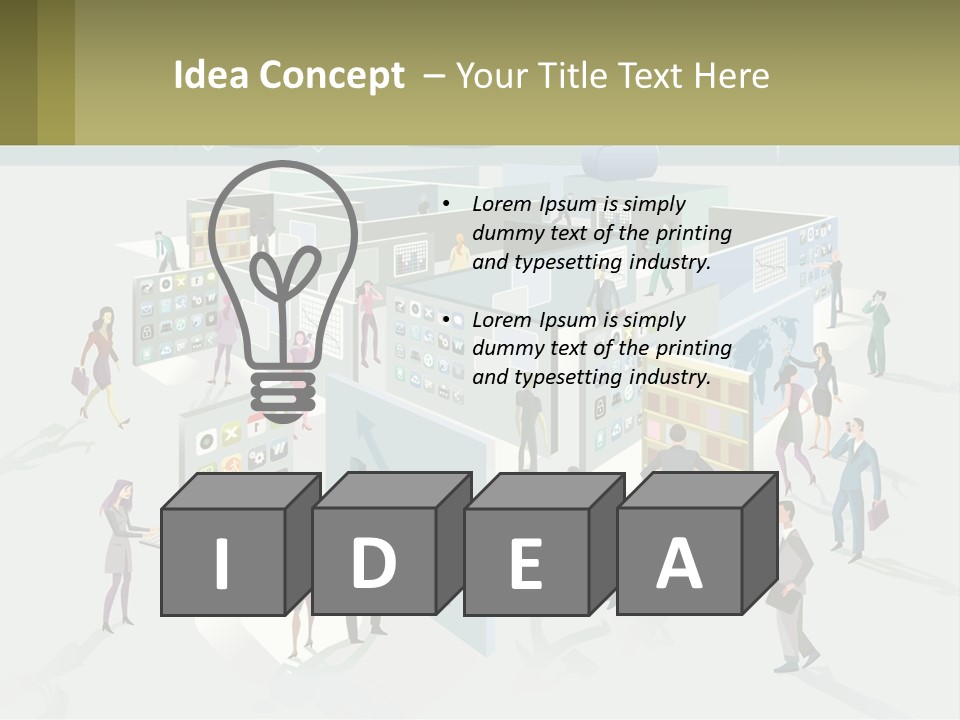 A Group Of People Standing In Front Of A Building PowerPoint Template