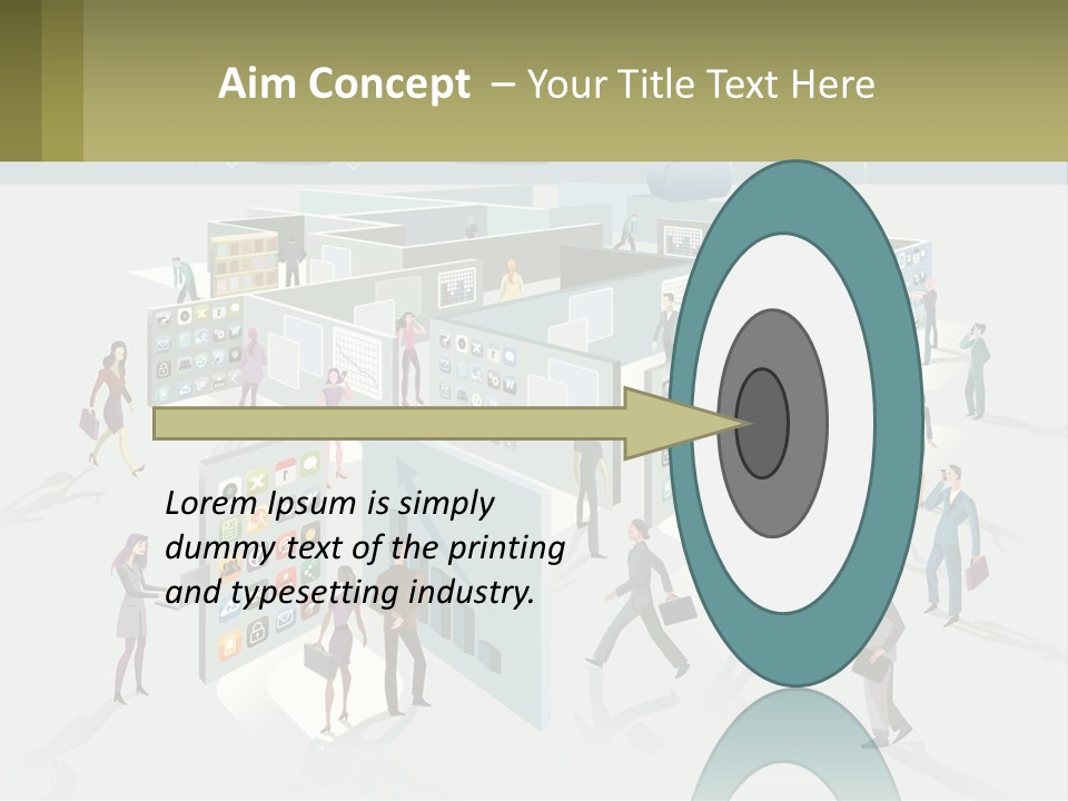 A Group Of People Standing In Front Of A Building PowerPoint Template