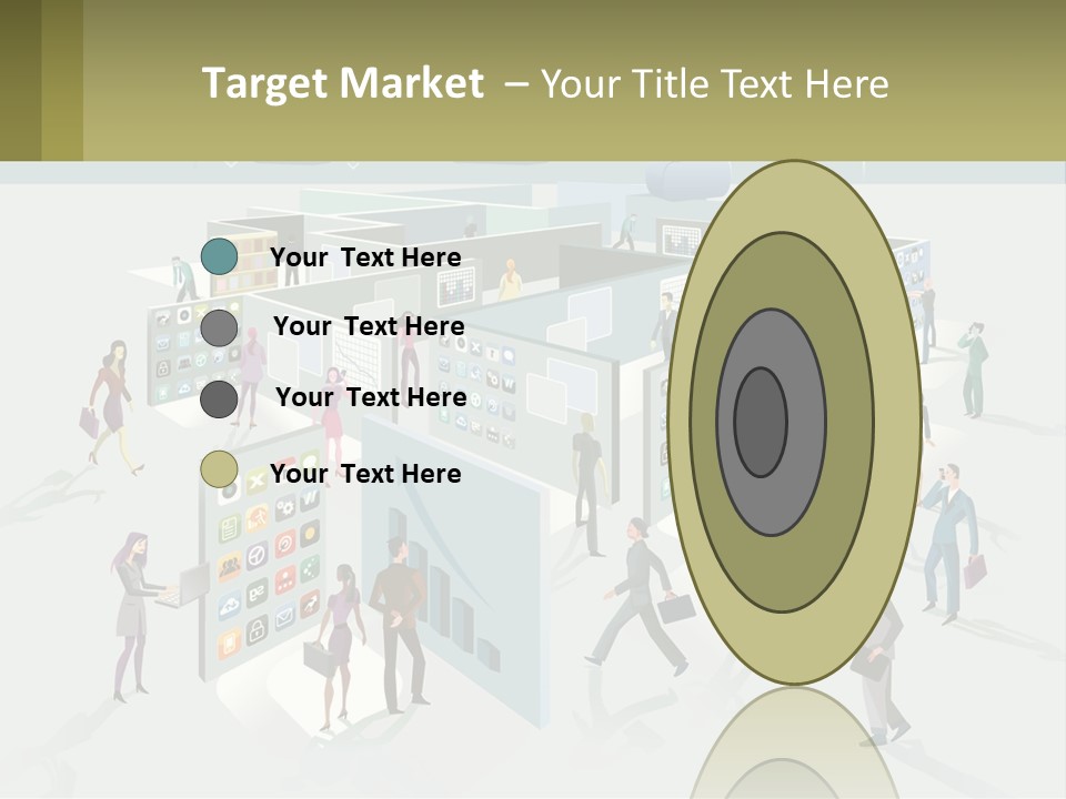 A Group Of People Standing In Front Of A Building PowerPoint Template