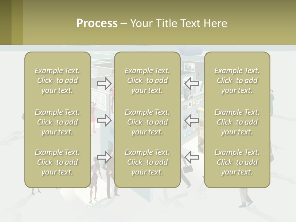 A Group Of People Standing In Front Of A Building PowerPoint Template