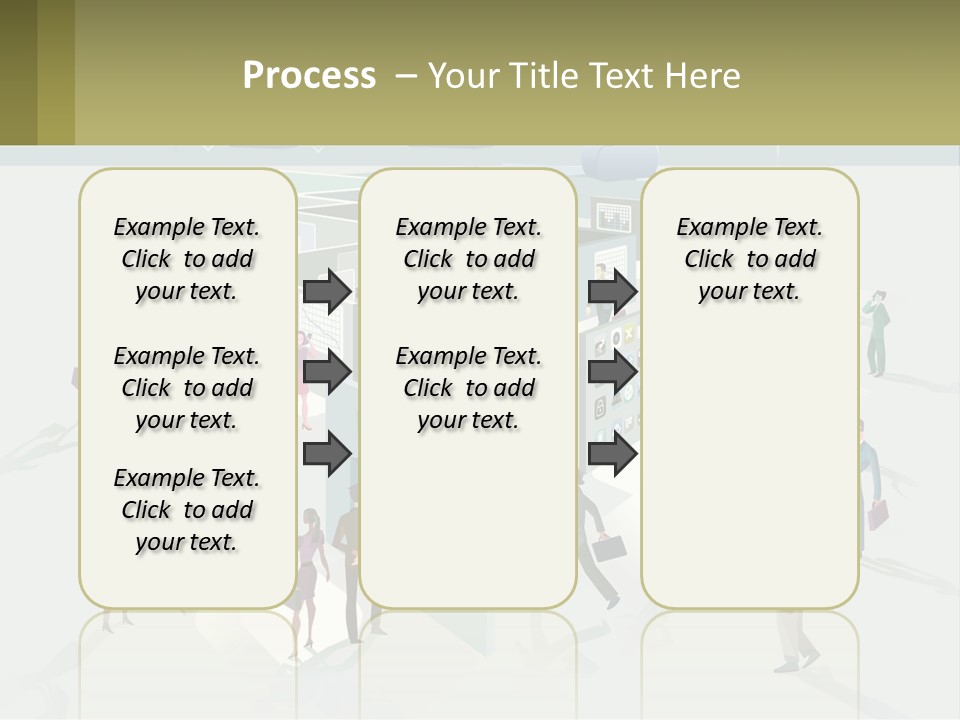 A Group Of People Standing In Front Of A Building PowerPoint Template