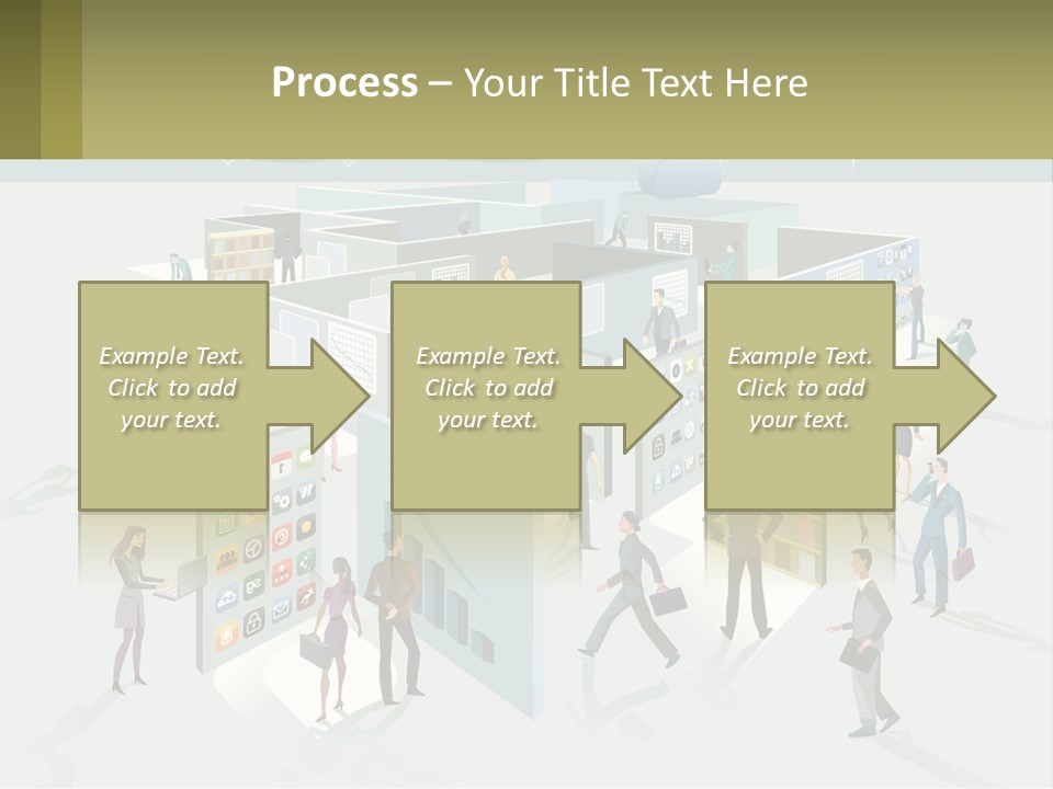 A Group Of People Standing In Front Of A Building PowerPoint Template