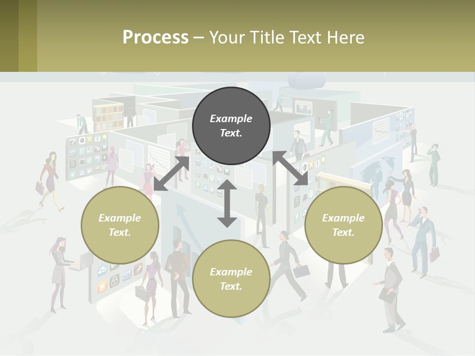 A Group Of People Standing In Front Of A Building PowerPoint Template