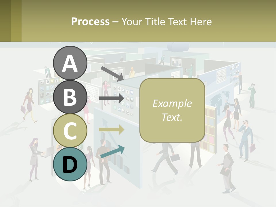 A Group Of People Standing In Front Of A Building PowerPoint Template