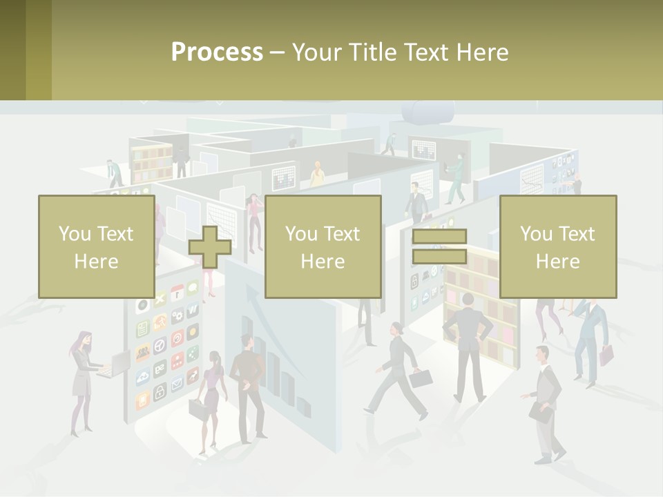 A Group Of People Standing In Front Of A Building PowerPoint Template