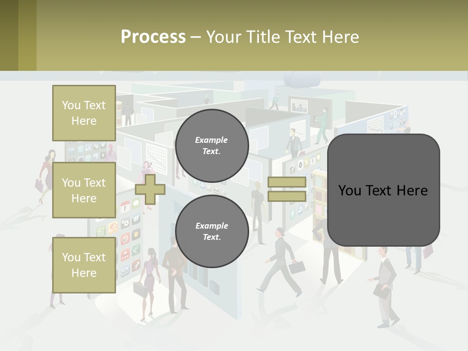 A Group Of People Standing In Front Of A Building PowerPoint Template