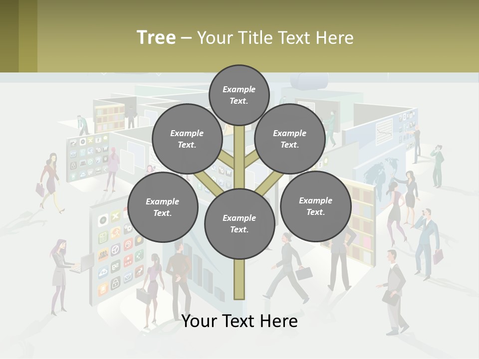 A Group Of People Standing In Front Of A Building PowerPoint Template
