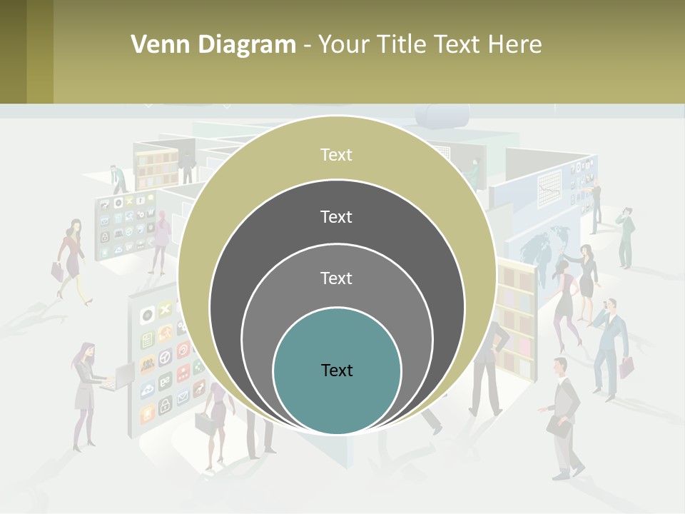 A Group Of People Standing In Front Of A Building PowerPoint Template