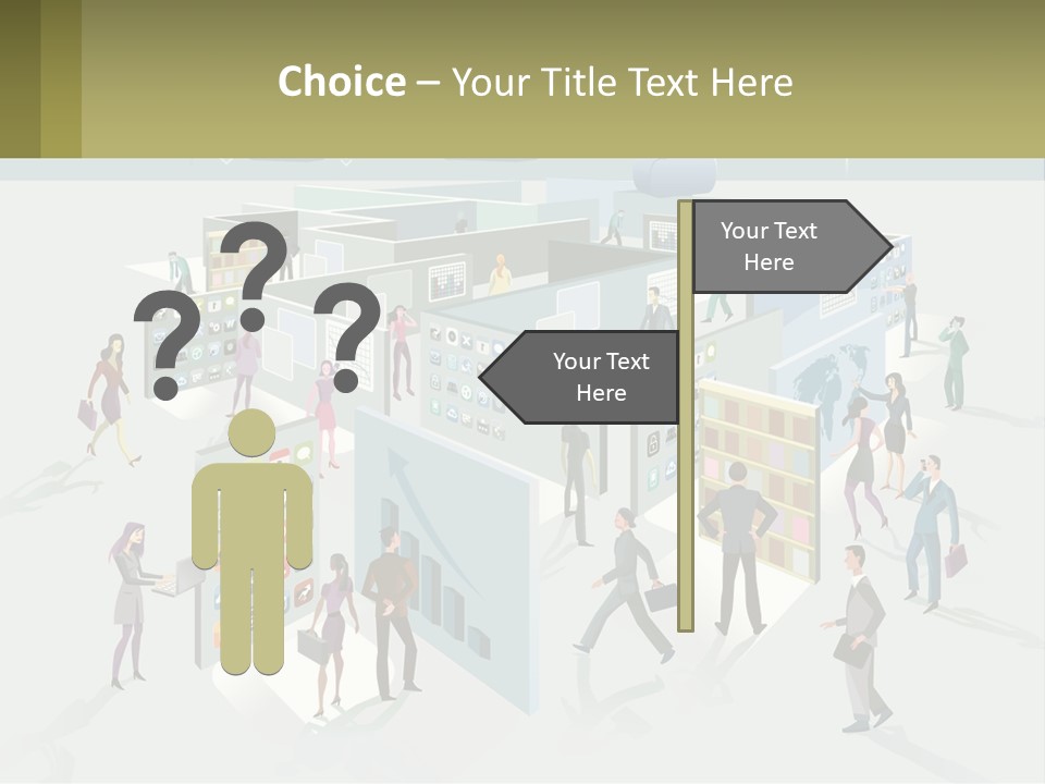 A Group Of People Standing In Front Of A Building PowerPoint Template