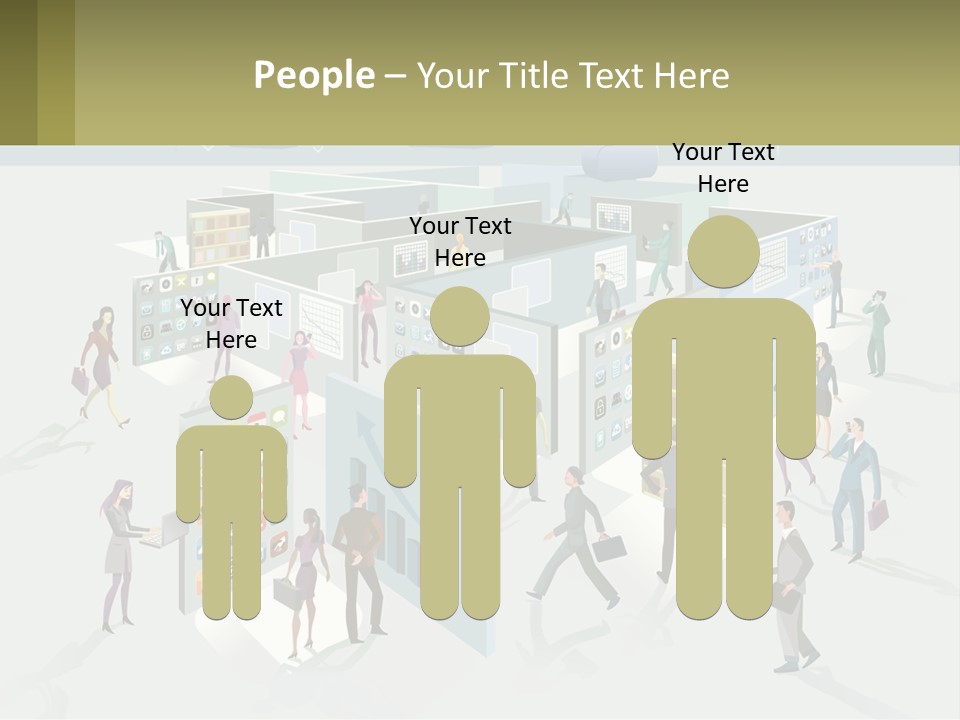 A Group Of People Standing In Front Of A Building PowerPoint Template