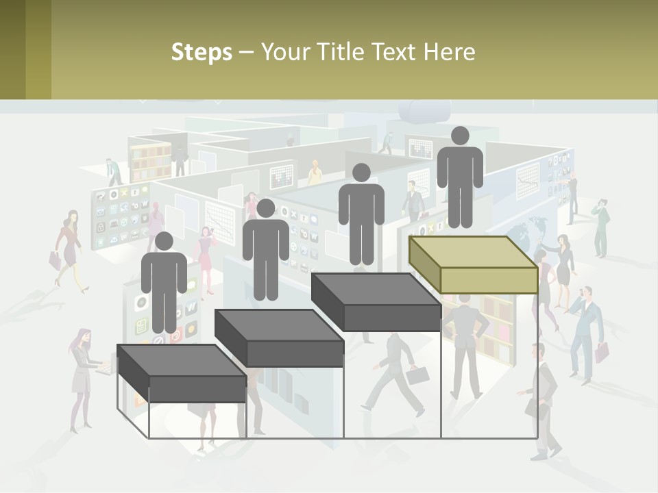 A Group Of People Standing In Front Of A Building PowerPoint Template