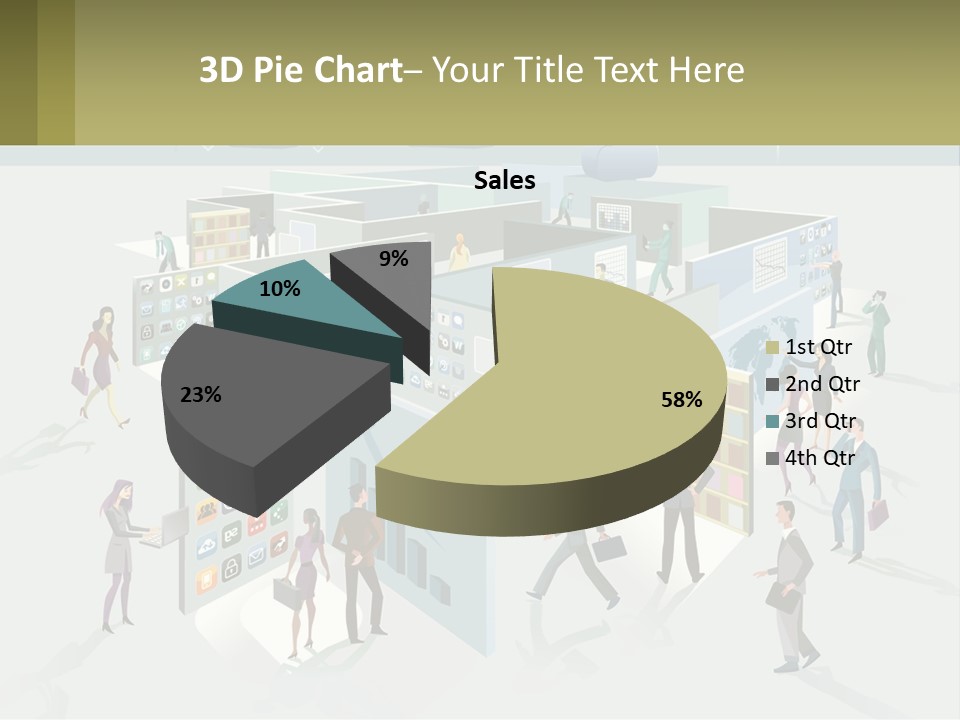 A Group Of People Standing In Front Of A Building PowerPoint Template