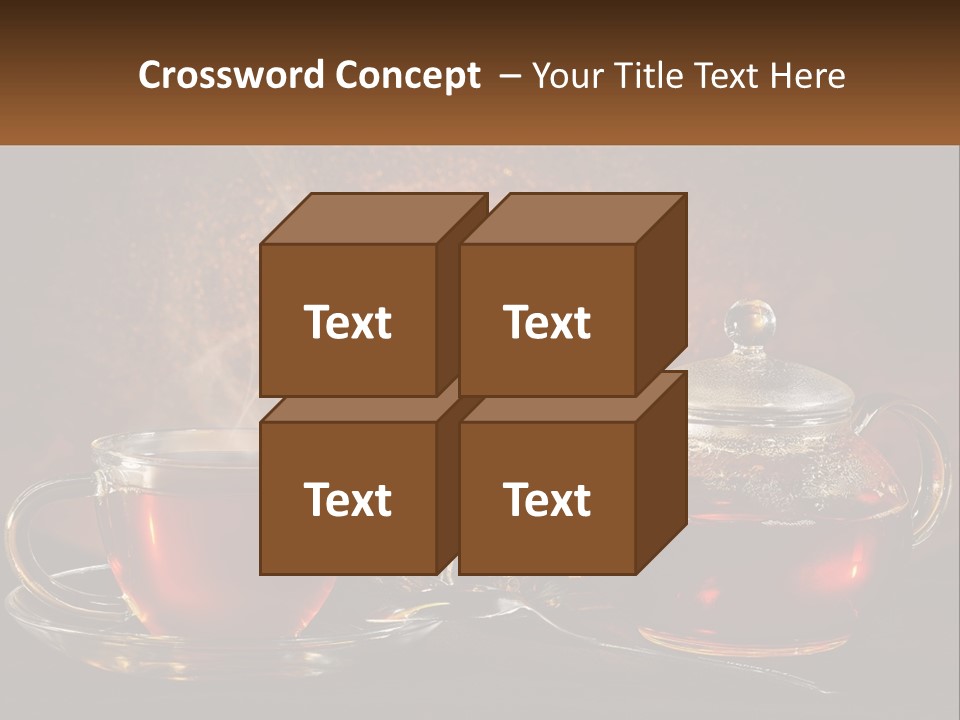 A Cup Of Tea Next To A Teapot With A Lemon On It PowerPoint Template