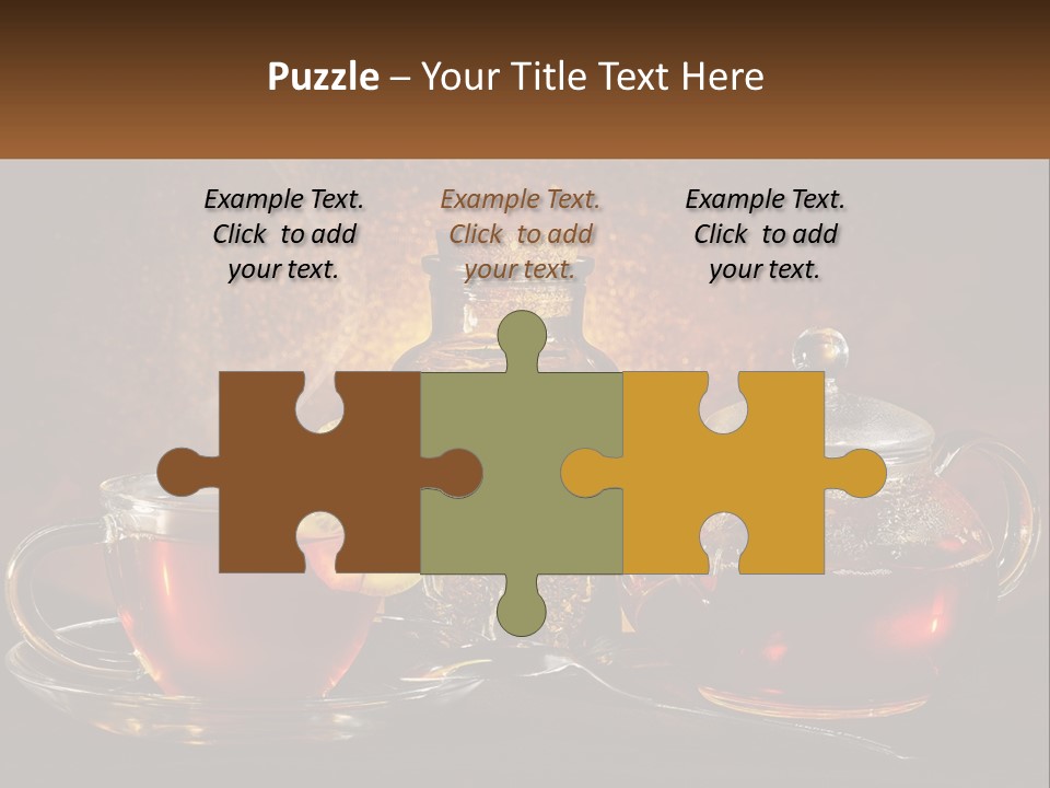 A Cup Of Tea Next To A Teapot With A Lemon On It PowerPoint Template