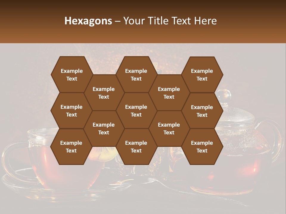 A Cup Of Tea Next To A Teapot With A Lemon On It PowerPoint Template